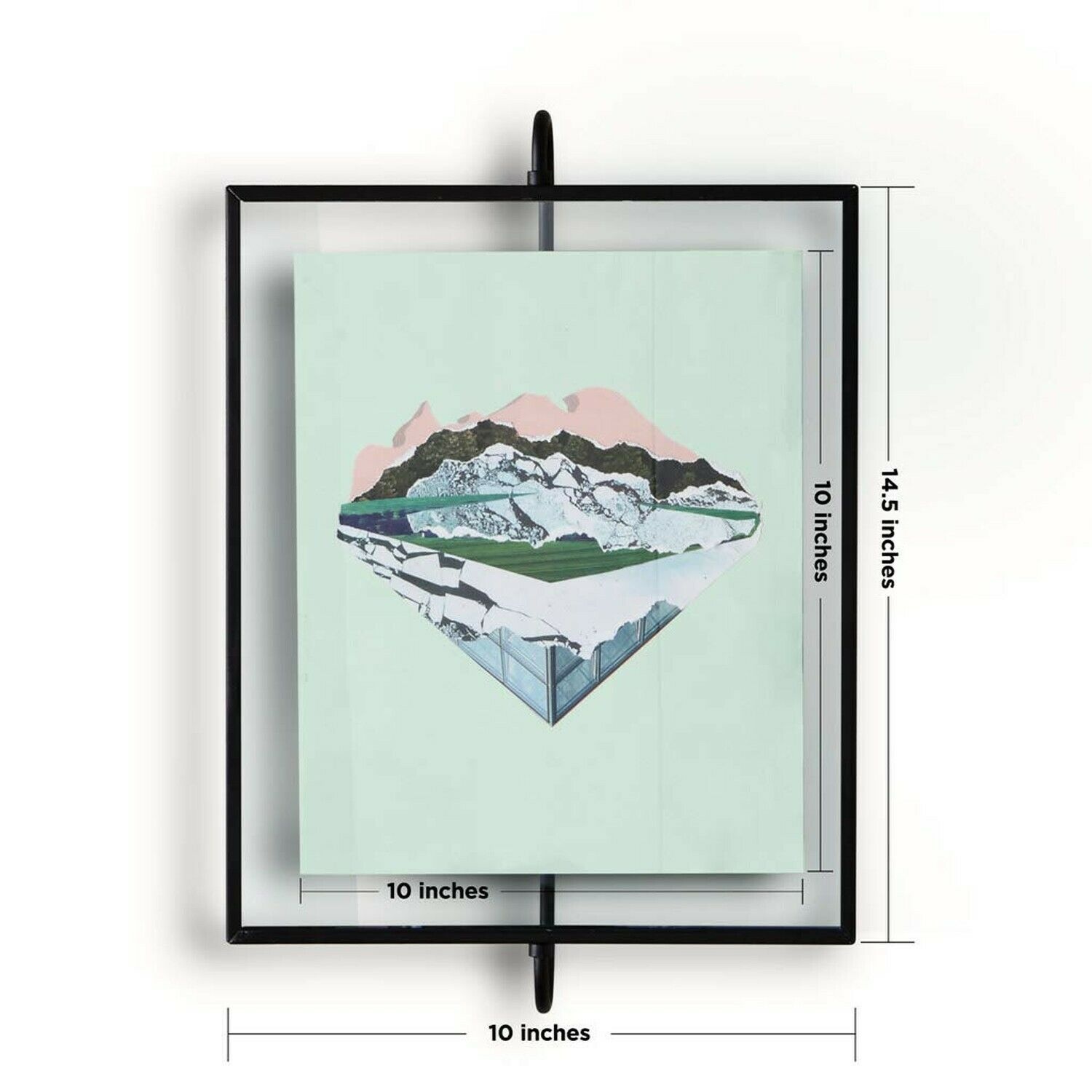 Umbra 1005428-040 8 x 10 in. Phantom Wall Picture Floating Frame, Black