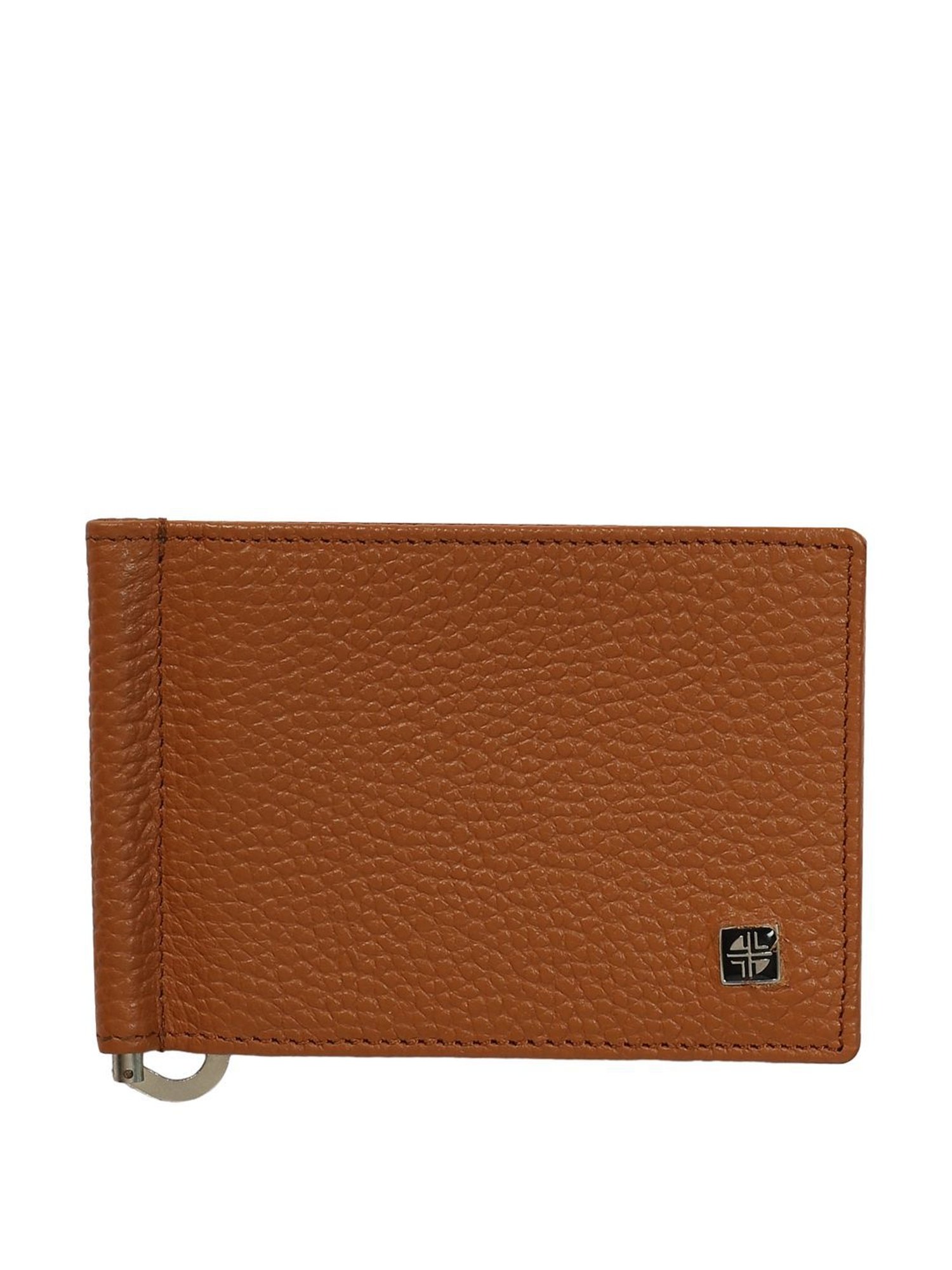 Carlton London Tan Casual Leather Money Clip For Men