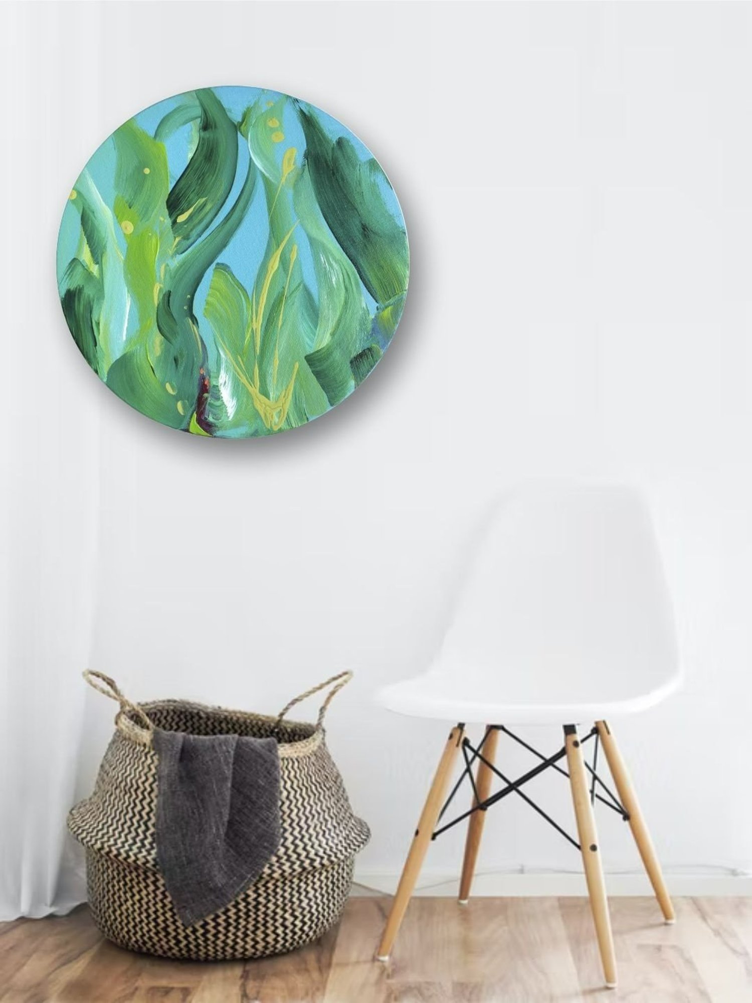 The Art House Abstract Multicolor Canvas Painting