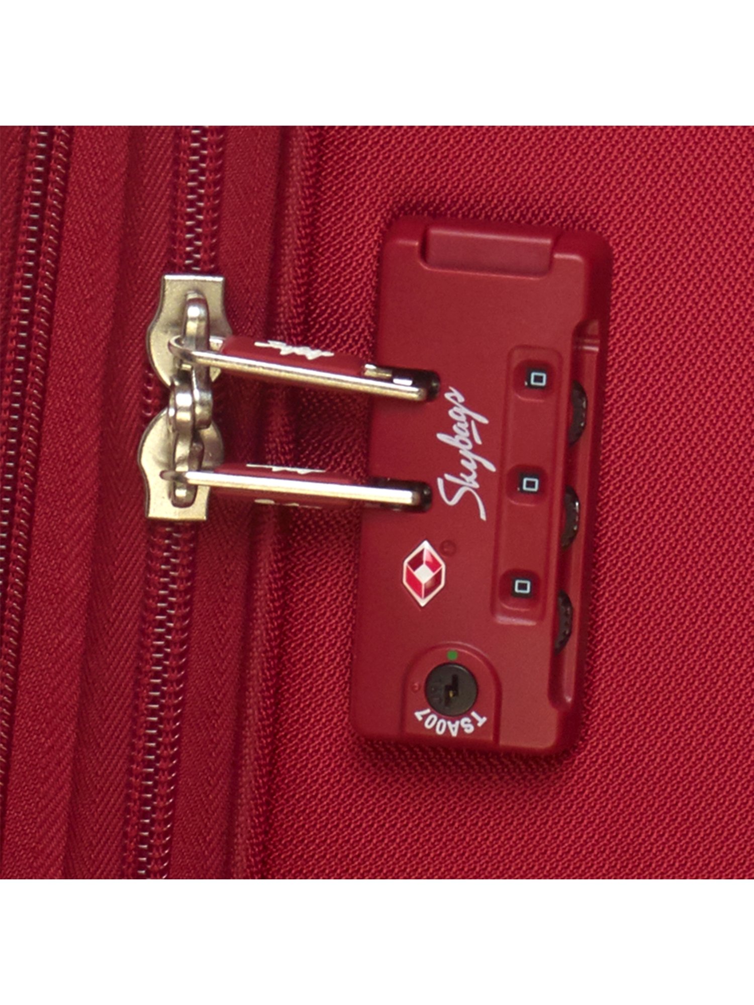 Skybags Snazzy Carmine Red 4 Wheel Medium Soft Cabin Trolley - 45 cm