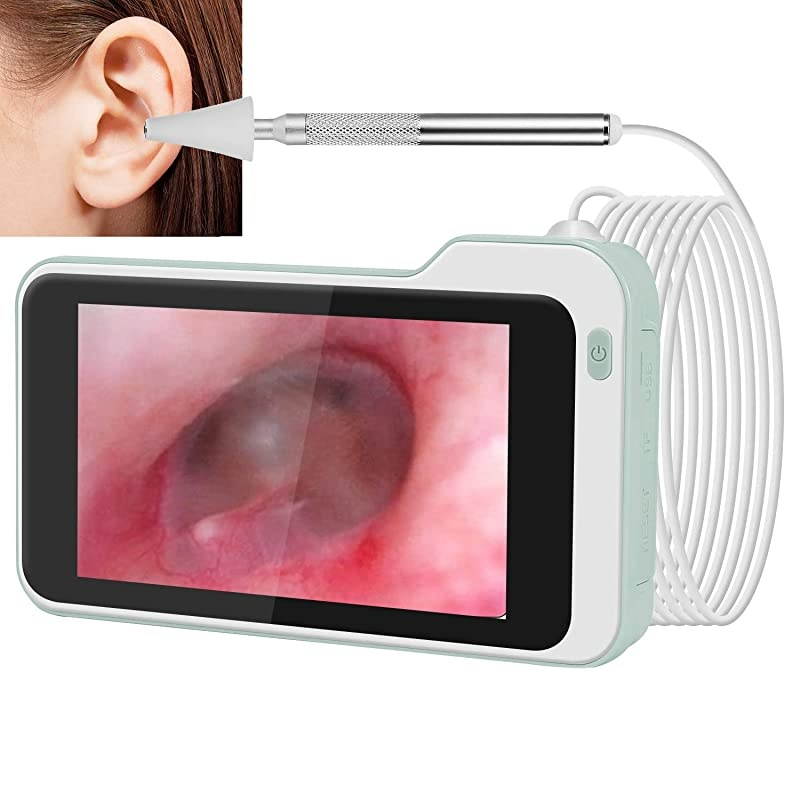 39mm Ear Inspection Camera with 5 inch IPS Screen Digital Otoscope with Earwax Removal Kit Tools Ear Scope Cleaning Tool