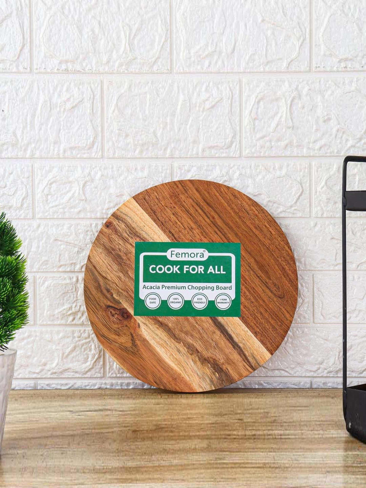 Crayton Beige & Brown Bamboo Chopping Board - Set of 1