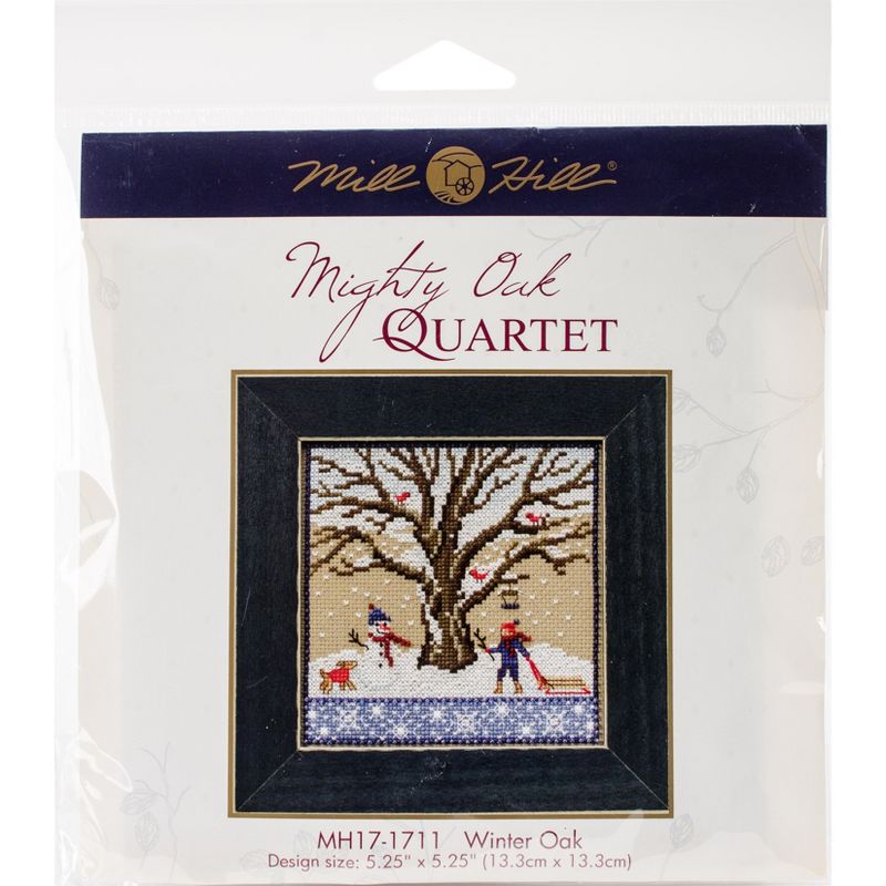 Mill Hill Counted Cross Stitch Kit 5.25"X5.25"-Winter Oak (14 Count)