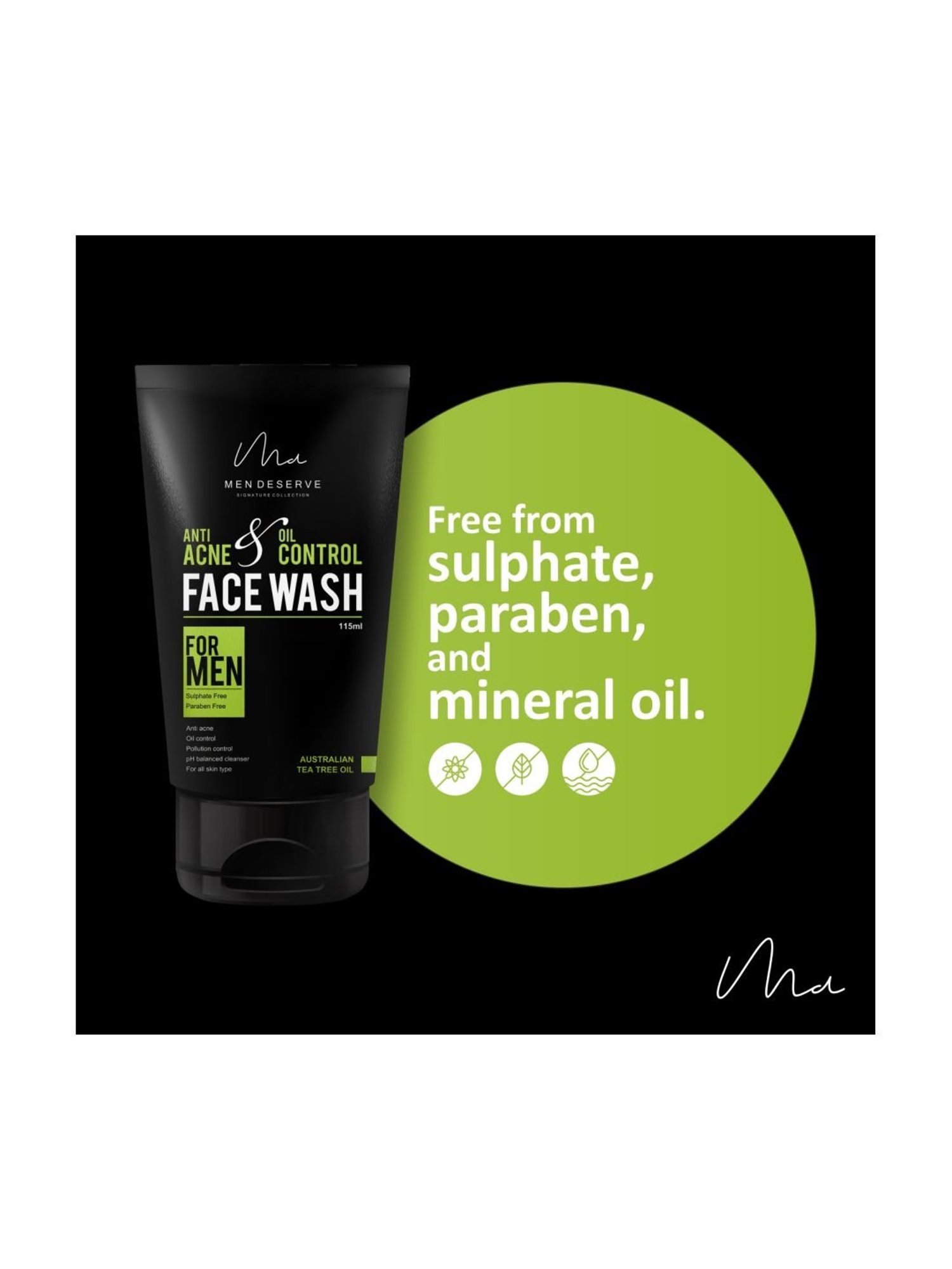 Men Deserve Anti Acne and Oil Control Face Wash - 115 ml