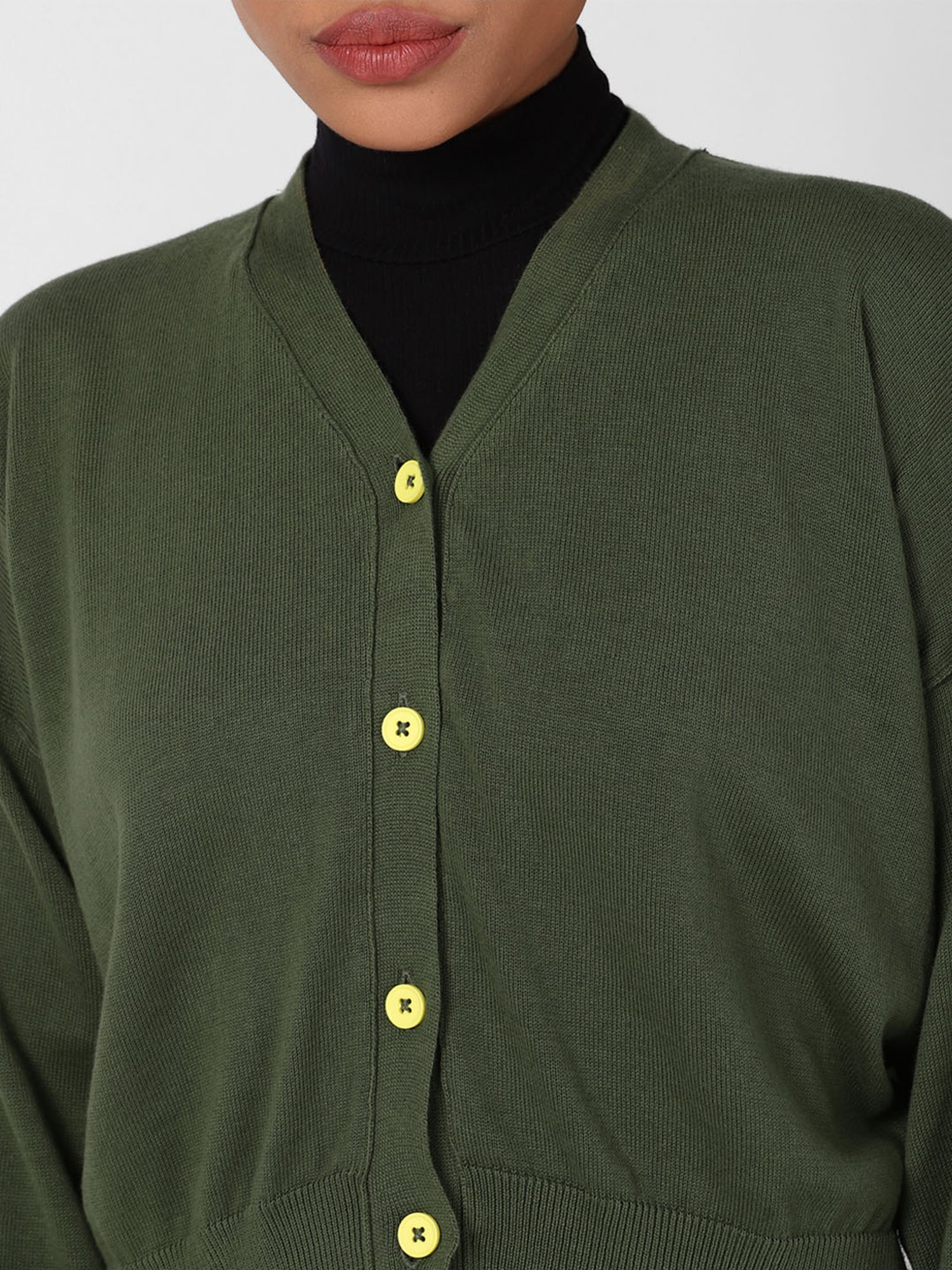 Forever 21 Olive Regular Fit Cardigan