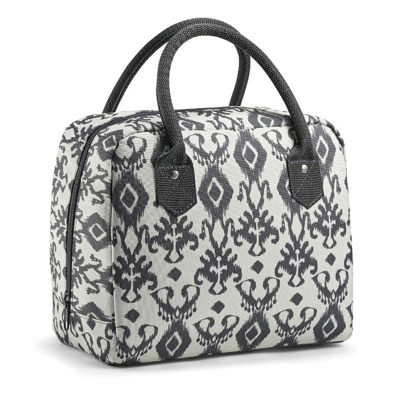 Fit & Fresh Bloomington Lunch Tote - Charcoal Ikat