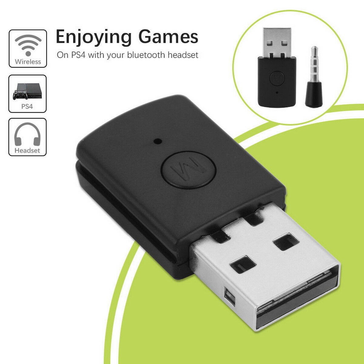 Bluetooth Mini Headset Dongle USB 4.0 Adapter Receiver For PS4  Playstation