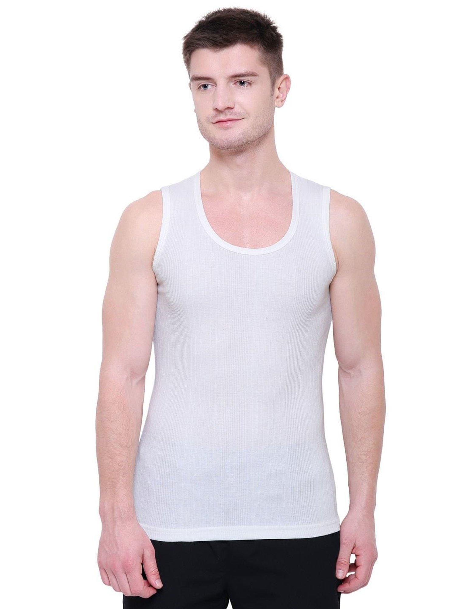 Bodycare White Regular Fit Vest