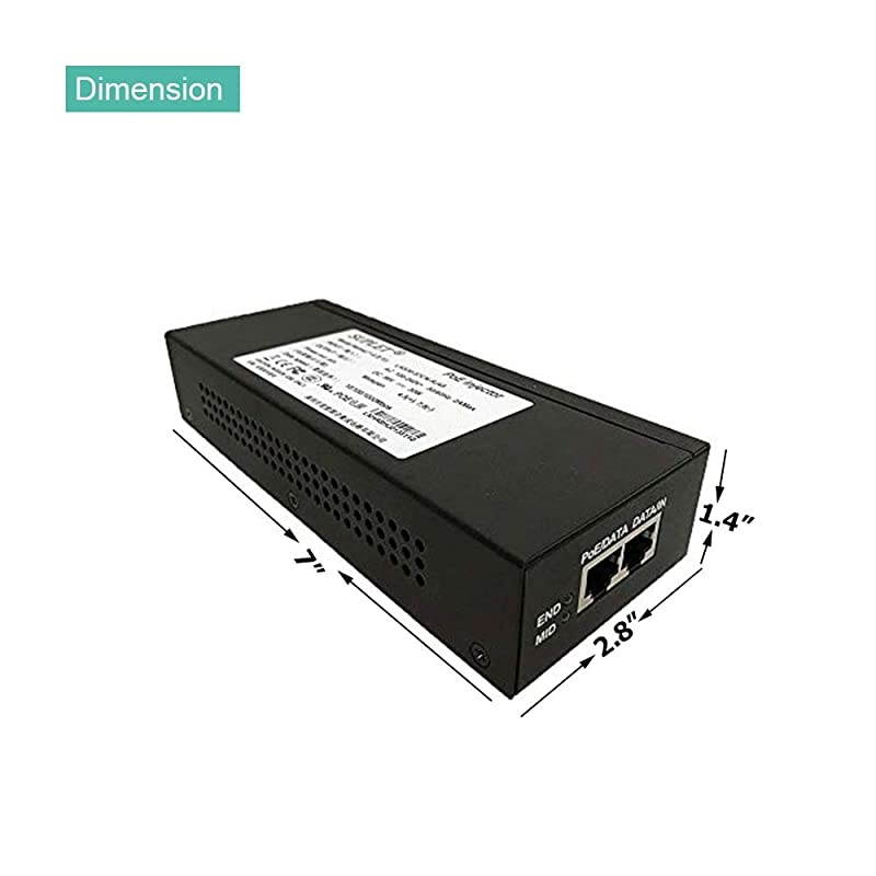 30W Gigabit Single Port Power Over Ethernet PoE Injector 8023at PoE Injector 101001000Mbps Connect to IP Cameras VoIP Phones WiFi Access Point