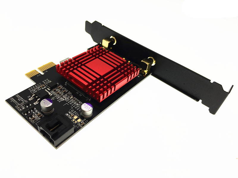 Plugadget 9260AC PCIE Wireless Card, Dual Band 1730Mbps Wireless Adapter Wifi Bluetooth 5.0 with Heat Sink for Desktop Computer PC