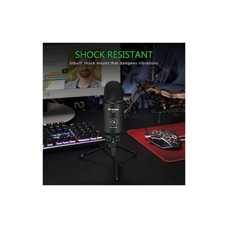 Microphone Condenser desktop Computer Mic 192KHZ24BIT Plug ampamp Play with Professional Sound Chipset for PC Voice RecordingPodcastingSkypeYouTubeGamesGoogle Voice Search