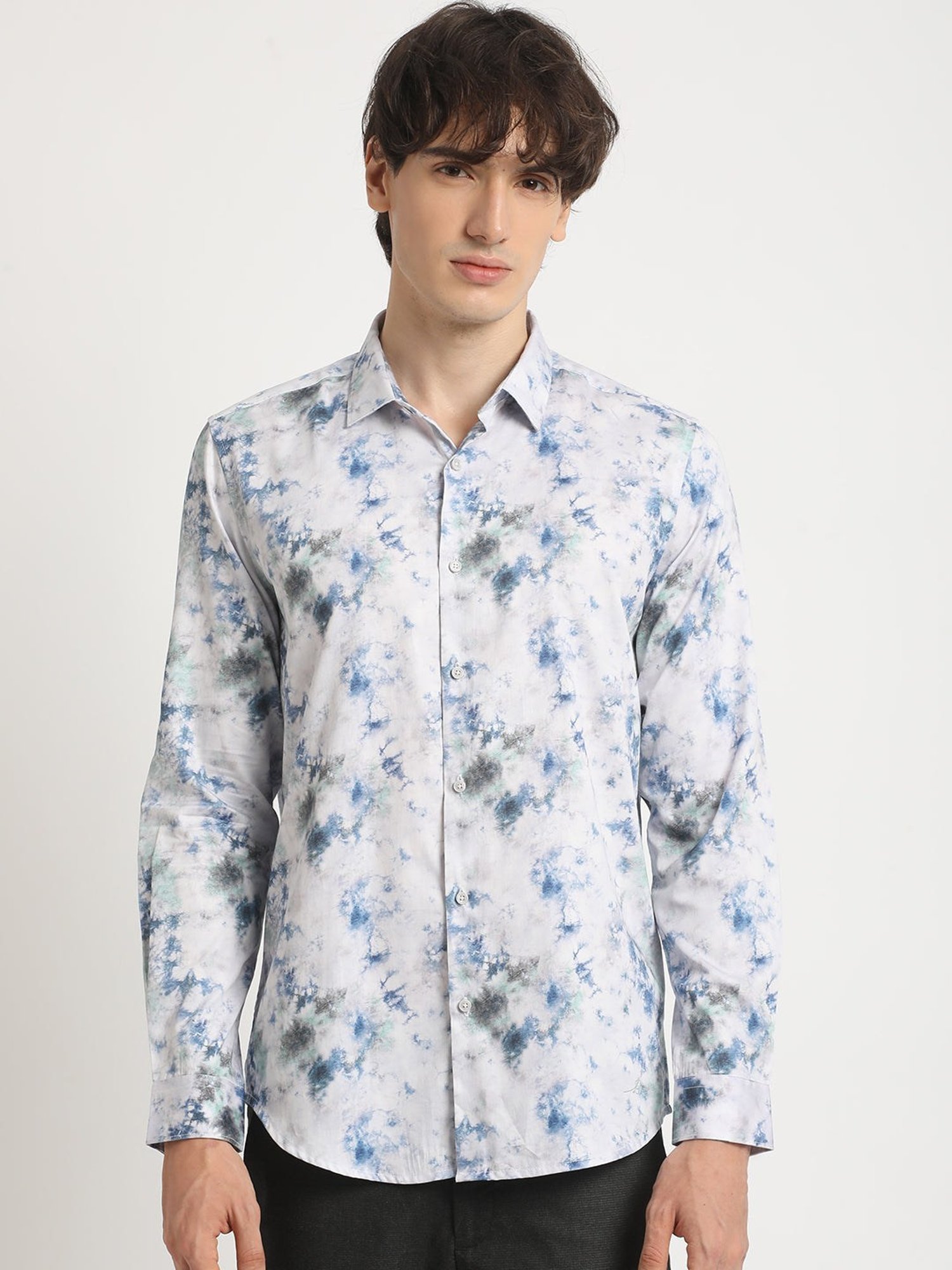 The Bear House Multicolored Cotton Slim Fit Printed Shirt