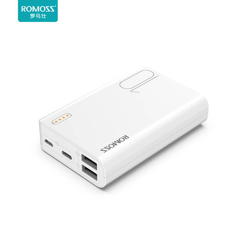 ROMOSS Power Bank 10000mAh Portable Charger with 2 USB Ports External Battery Pack with LED Indicator for Smartphone, Tablets and Other Devices