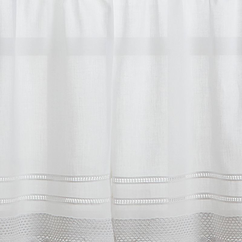 Set of 2 36"x42" Floral Curtain Tiers White/Beige - Threshold™