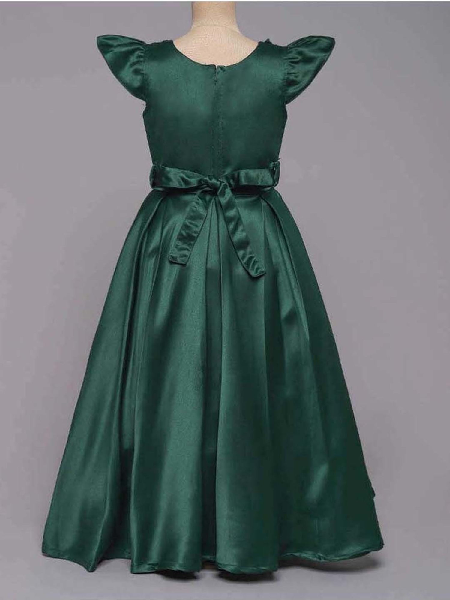 The Magic Wand Kids Green Applique Gown