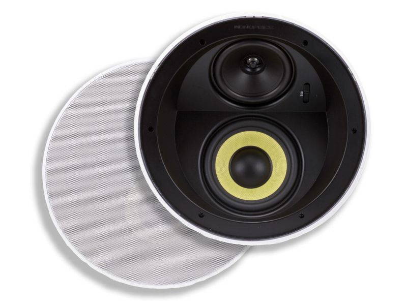 Monoprice 3 Way In-Ceiling Speakers - 6.5 Inches (Pair) With Concentric Mid/Highs, Aramid Fiber Cone Driver and Titanium Silk Dome Tweeters