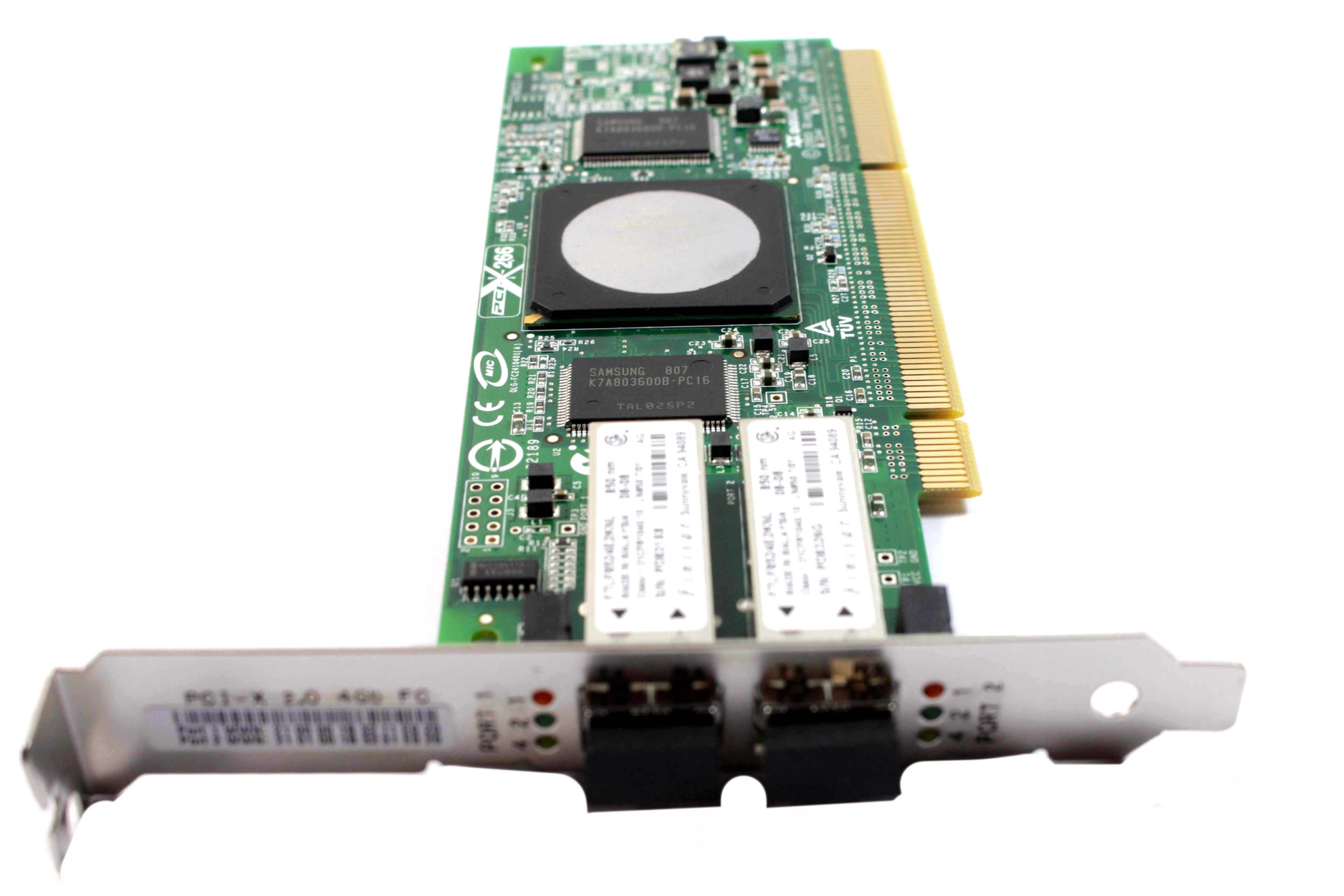 QLogic QLA2462 FTLF8524E2KNL 4Gbps Dual-Port PCIe Fiber Channel Card PX2510401 J6K9F