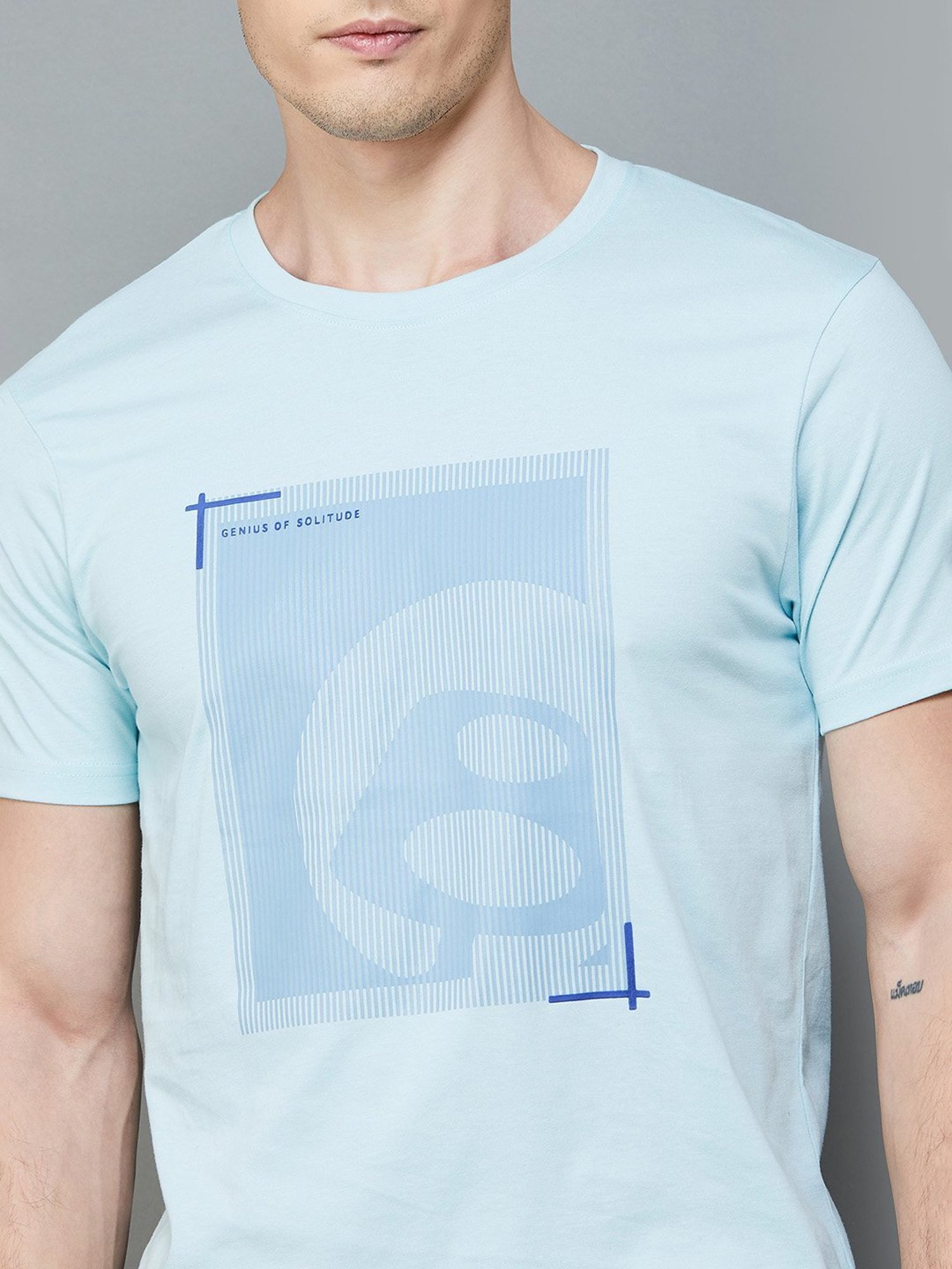 BOSSINI Sky Cotton Regular Fit Printed T-Shirt