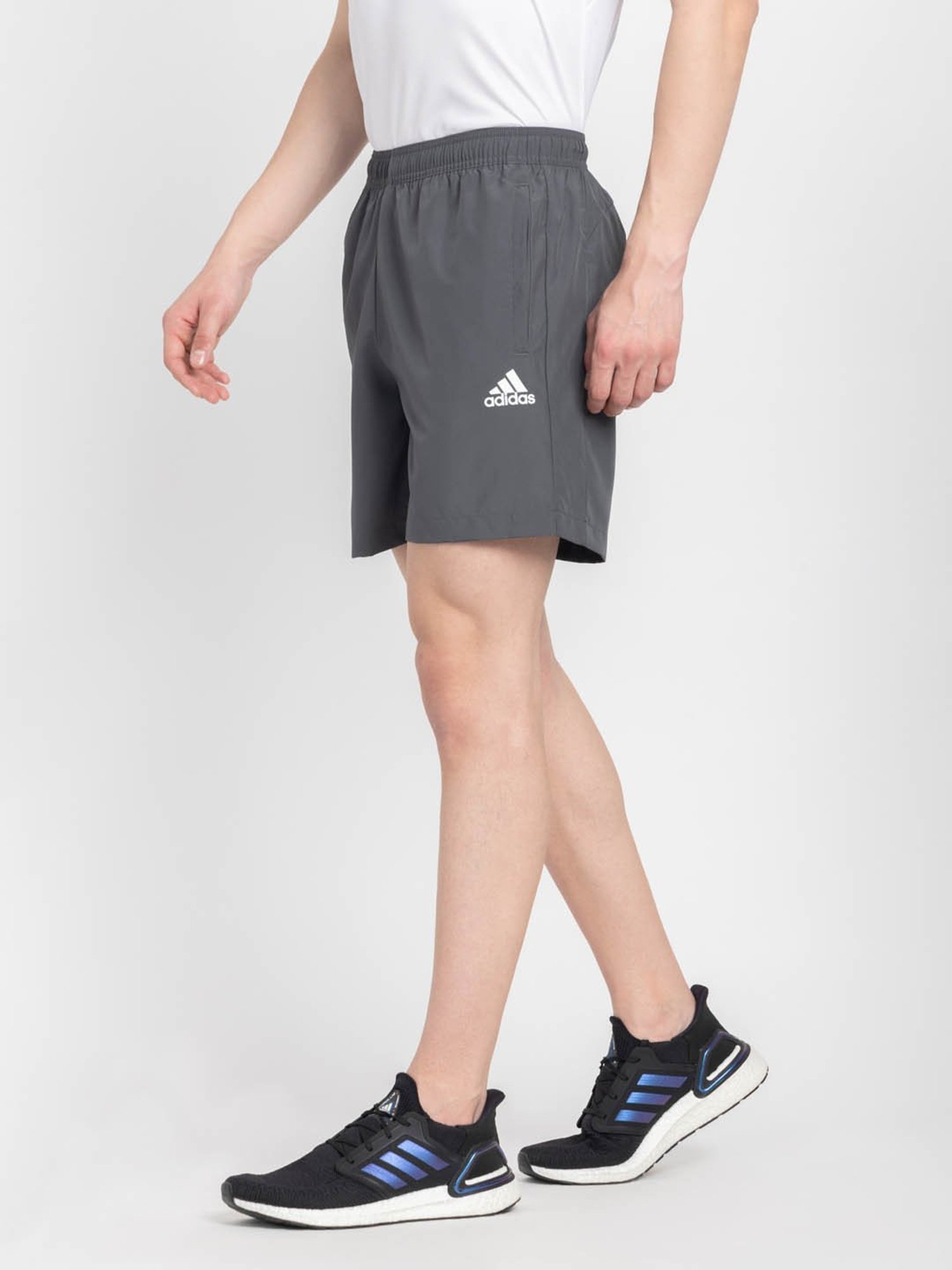 Adidas Grey Regular Fit Sports Shorts