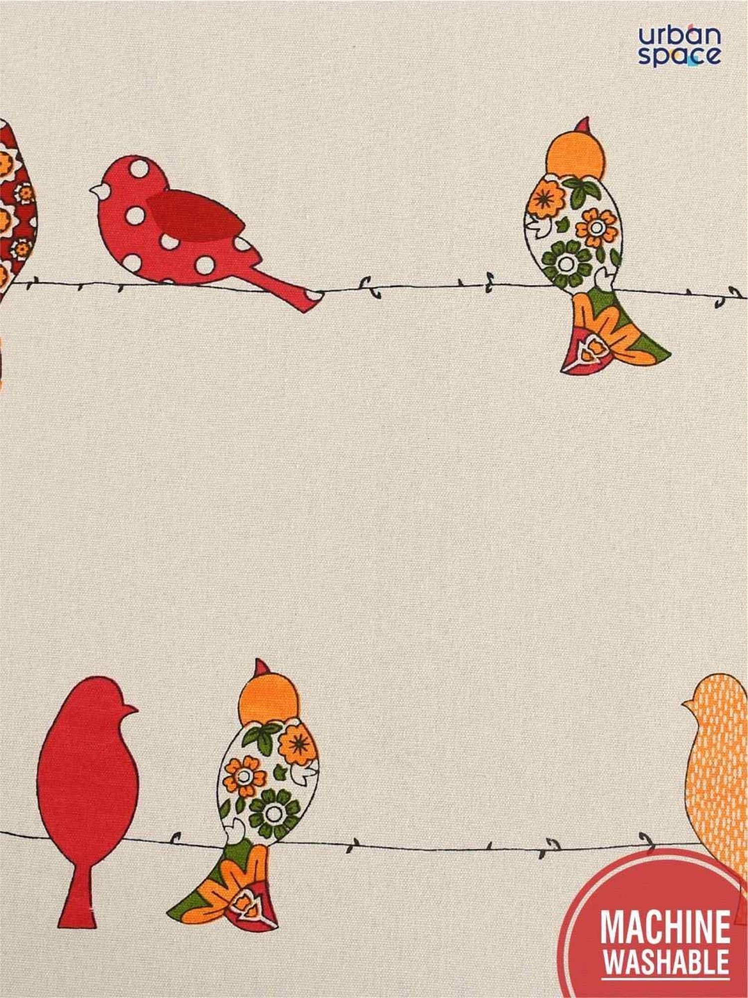 Urban Space Red Cotton 200 GSM 4 Seater Dining Table Runner