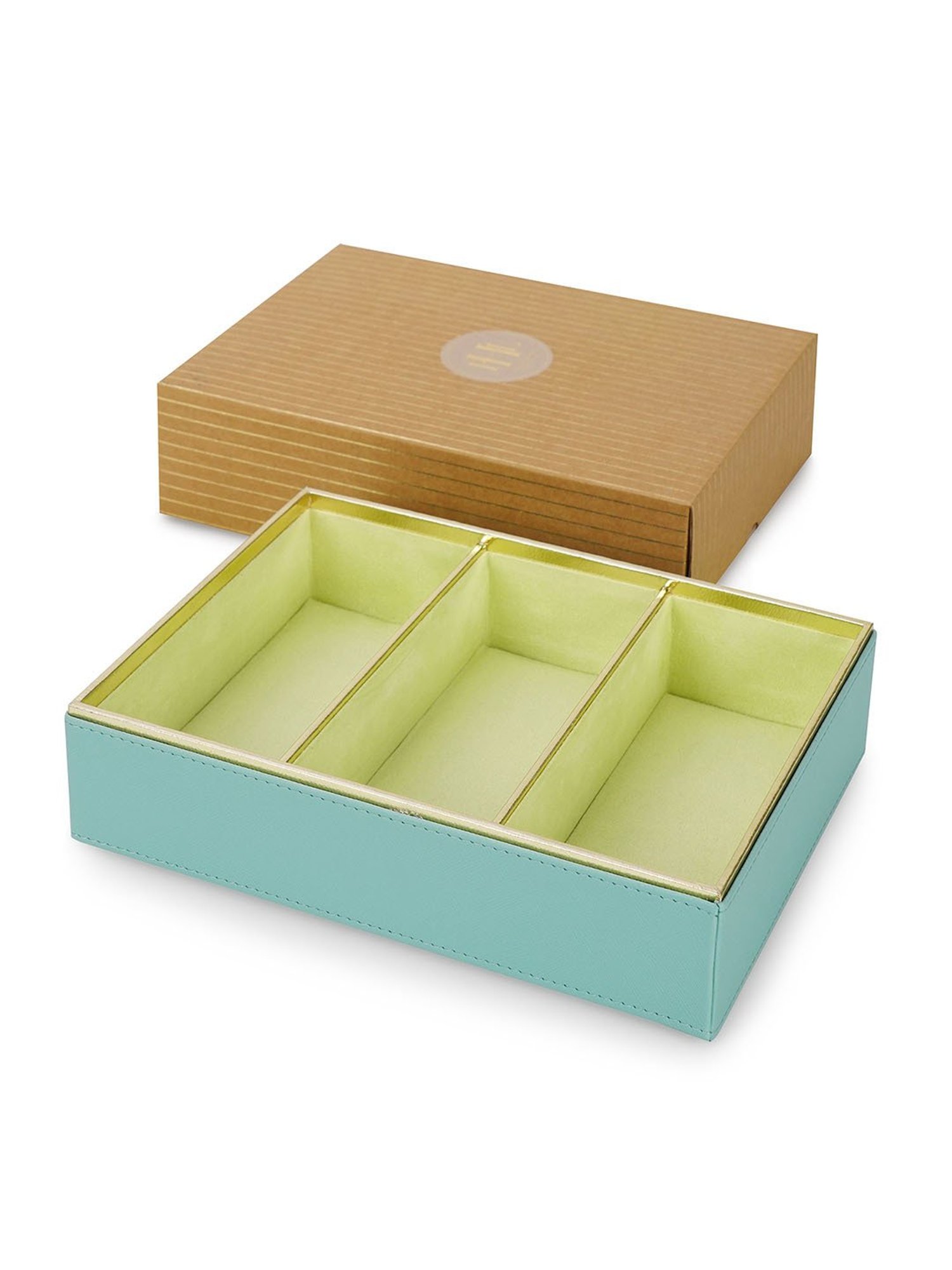 Pure Home and Living Blue Faux Leather Organisers