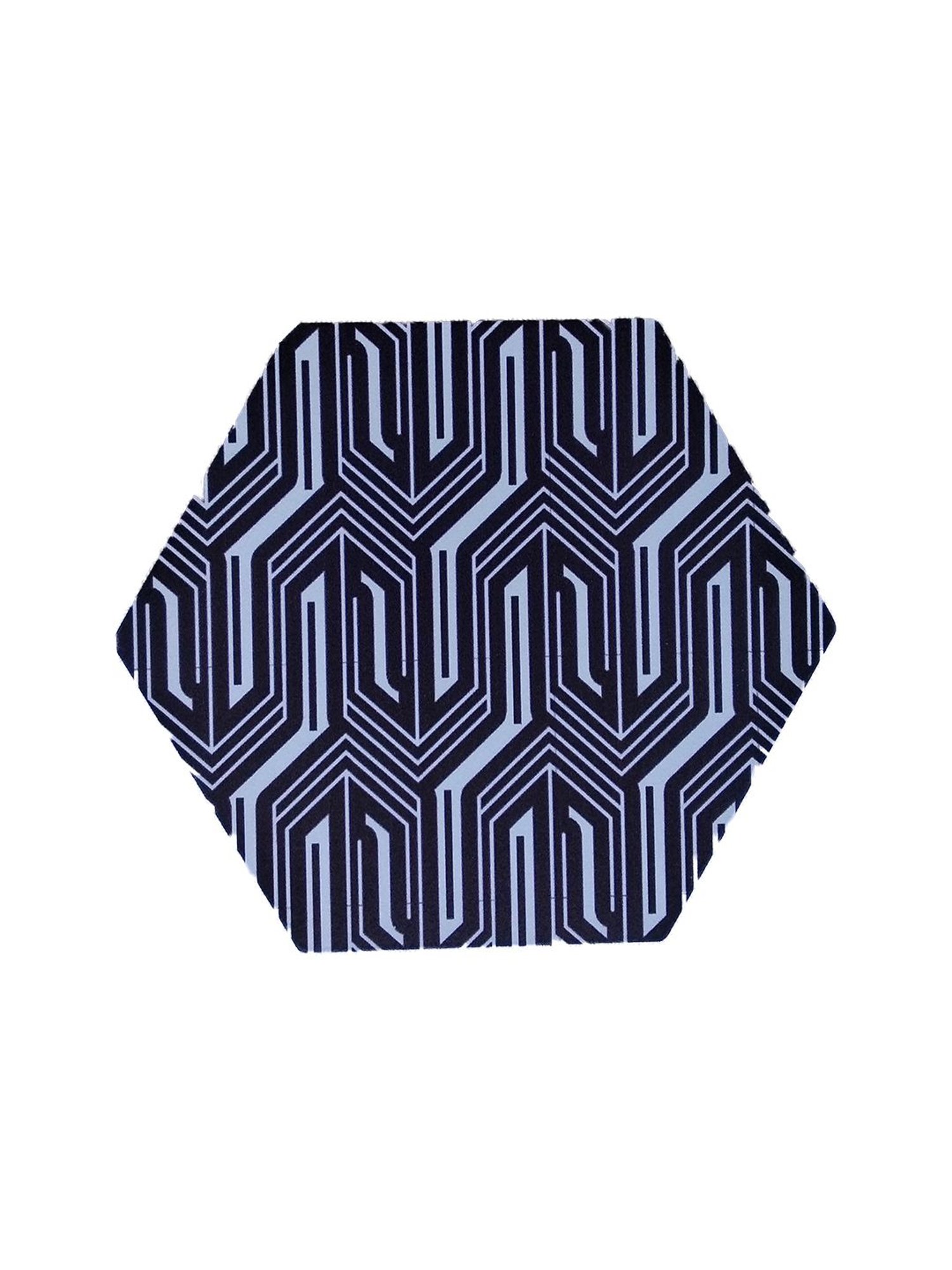 Crayton Hexagon Multicolor MDF Coaster - Set of 4