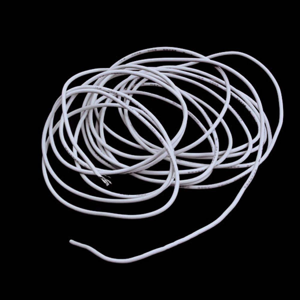 White 5.5FT 22awg Guitar Harness Wire,multi-stranded,single lead,un-shielded