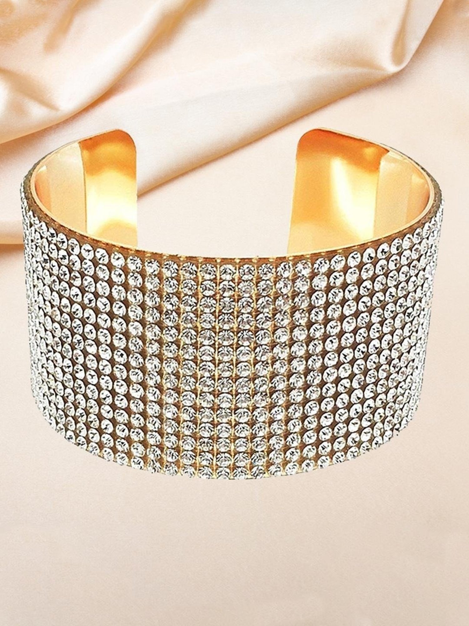 YouBella Stylish Party Wear Jewellery Gold-Plated Cuff Bracelet