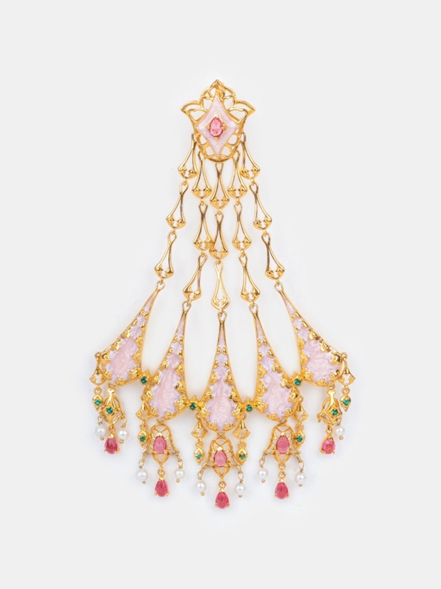 Shaya 92.5 Sterling Silver Yellow Gold Shaadi Squad Bridechilla Jhoomar for Women