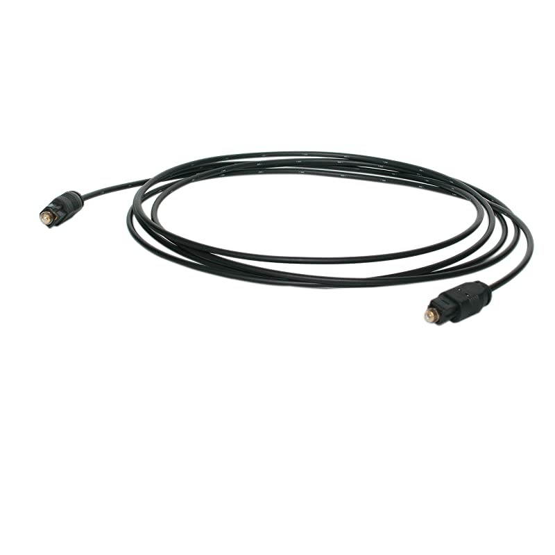 com 3 ft 09 m Digital Optical Audio Cable 2x Toslink SPDIF Male UltraThin Black Optical Audio Cable THINTOS3