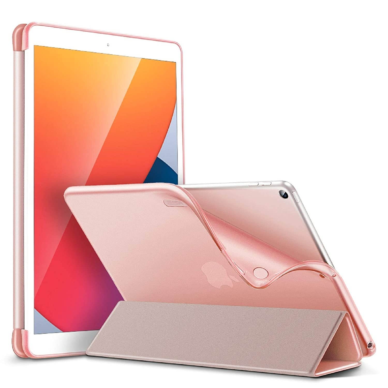 ESR Slim Case for iPad 8th Gen (2020)/7th Gen (2019) [Auto Sleep/Wake Cover] [Flexible Back with Viewing/Typing Stand] Rebound Series &ndash; Rose Gold