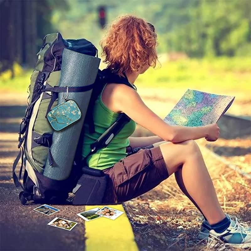 Carrying Case Compatible with HP Sprocket Photo Printer - Hard EVA Shockproof Storage Portable Travel Bag w/Inner Pocket, Removable Strap and Metal Hook (Blossom)