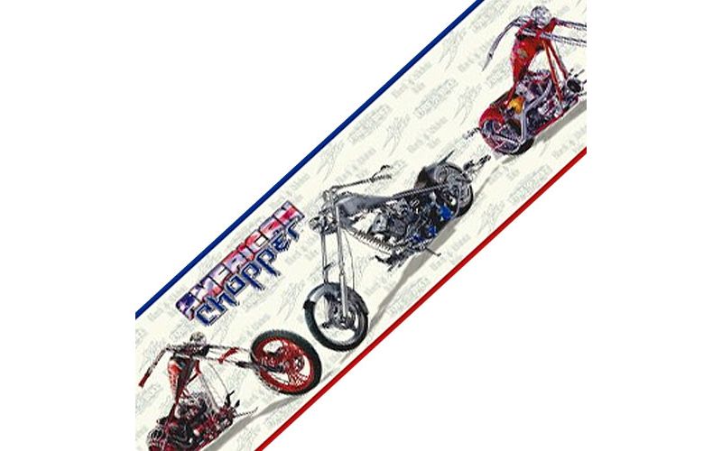 Motorcycle Wall Border Accent Roll - American Chopper..