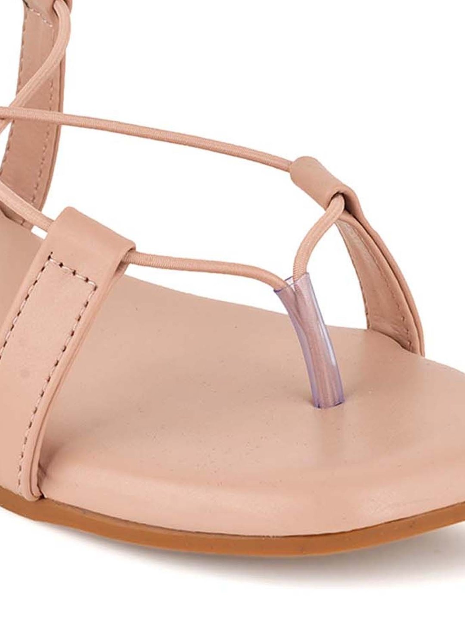 Scentra Women's Nude Sling Back Sandals