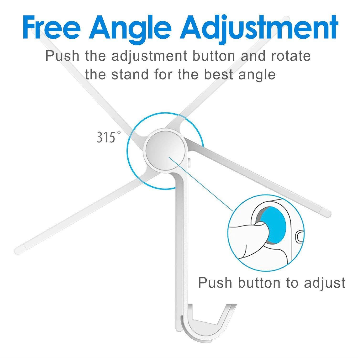 JETech Stand for Tablet and Smartphone, Multi-Angle, Portable, Aluminum