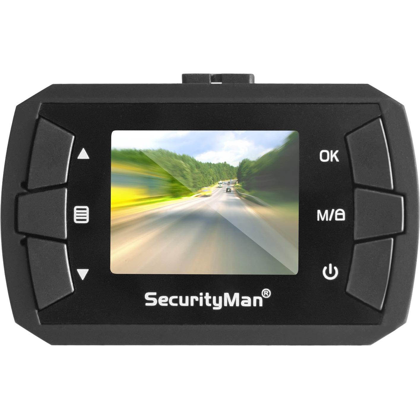 SecurityMan MicroHD Car Camera Recorder Dashcam with Built-In Impact Sensor