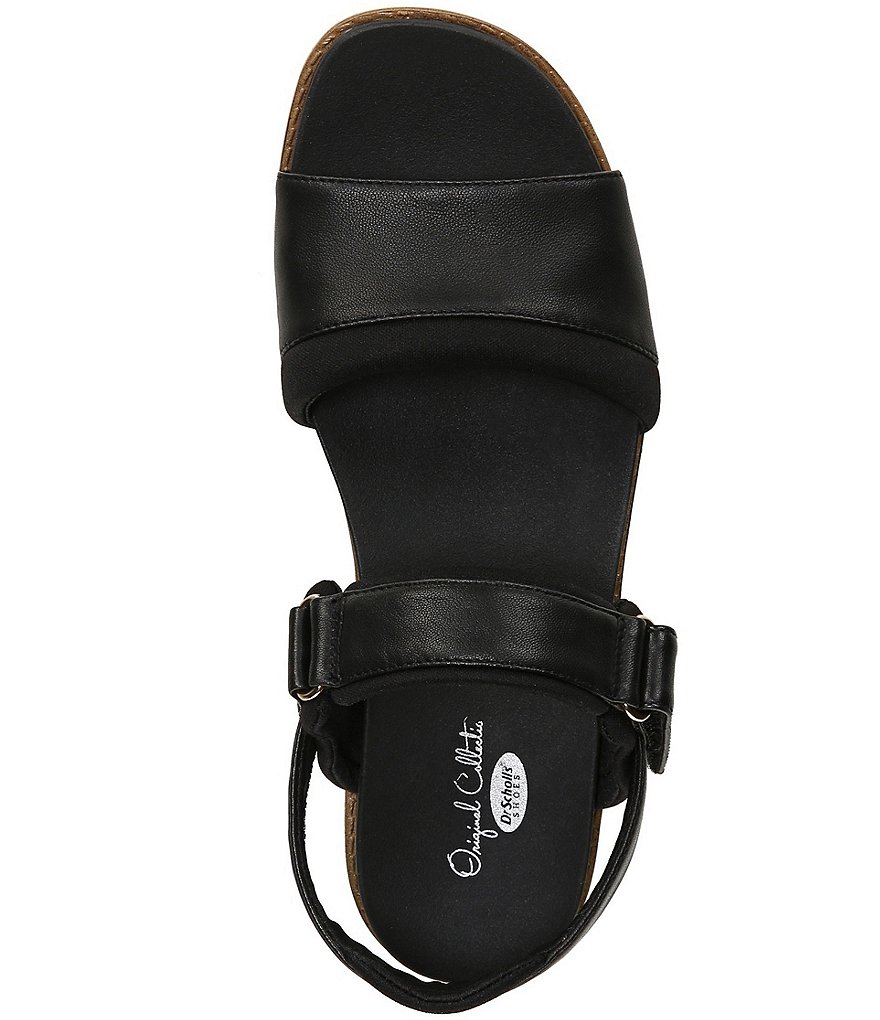 Original Collection by Dr. Scholl's Meet Up Leather Platform Wedge Sandals