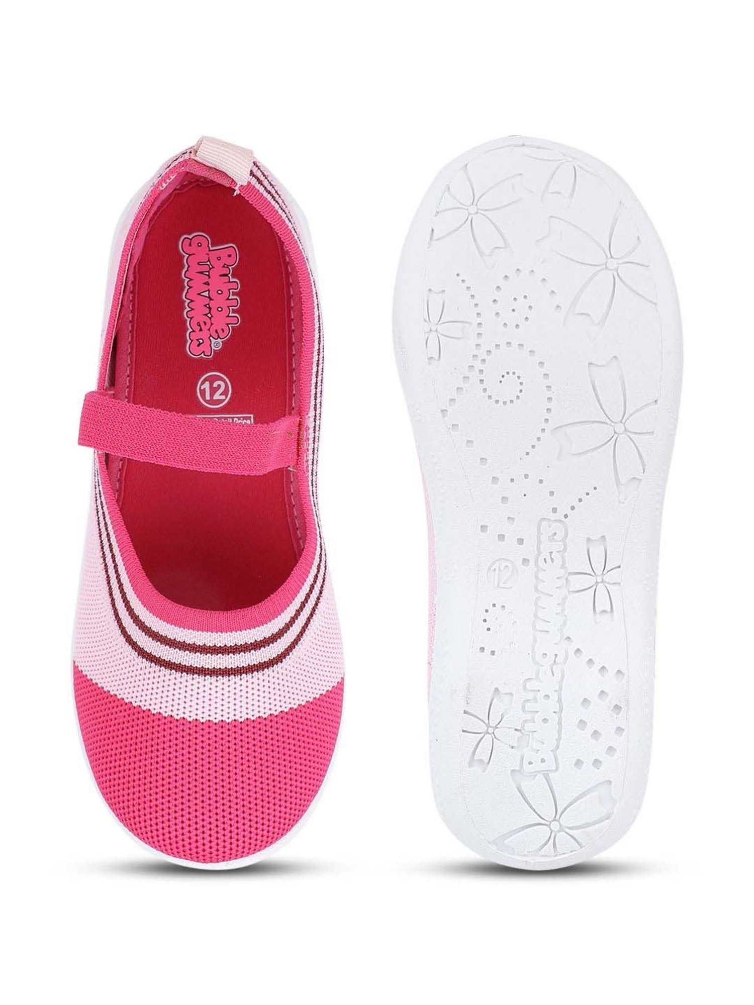 Bubblegummers by Bata Kids Pink & Off-White Mary Jane Shoes