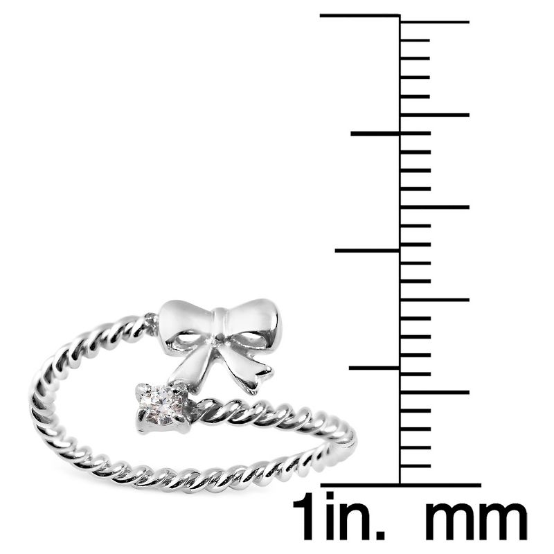 West Coast Jewelry Stainless Steel Twisted Rope Bow with Cubic Zirconia Wrap Around Band Ring (9)