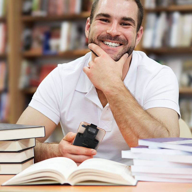 Eyoyo 2D Bluetooth Barcode Scanner, Portable Back Clip Wireless 1D 2D QR Barcode Reader PDF417 Data Matrix Code Image Scanning Compatible with iPhone, Android, iOS