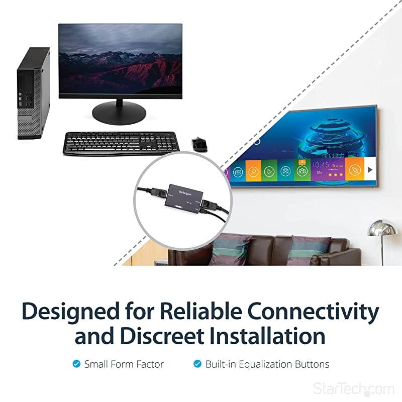 com DisplayPort Signal Booster - DisplayPort to DisplayPort Video Signal Amplifier - 4K 60Hz DisplayPort Extender (DPBOOST)