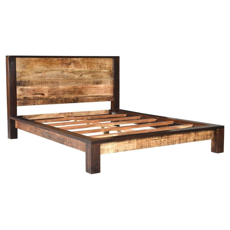 Surat Solid Wood Bed - Brown - Queen - Timbergirl