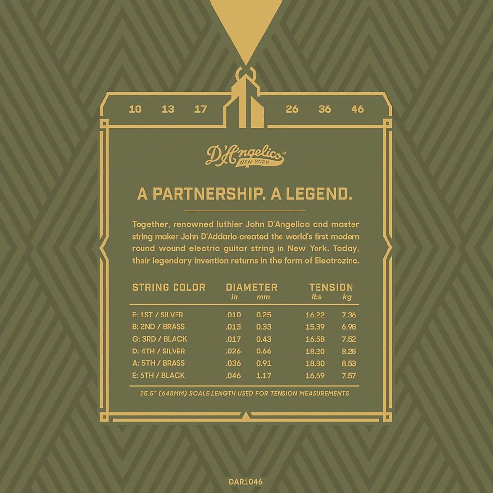 D'Angelico Electrozinc Rock 10-46 Light Electric Guitar Strings