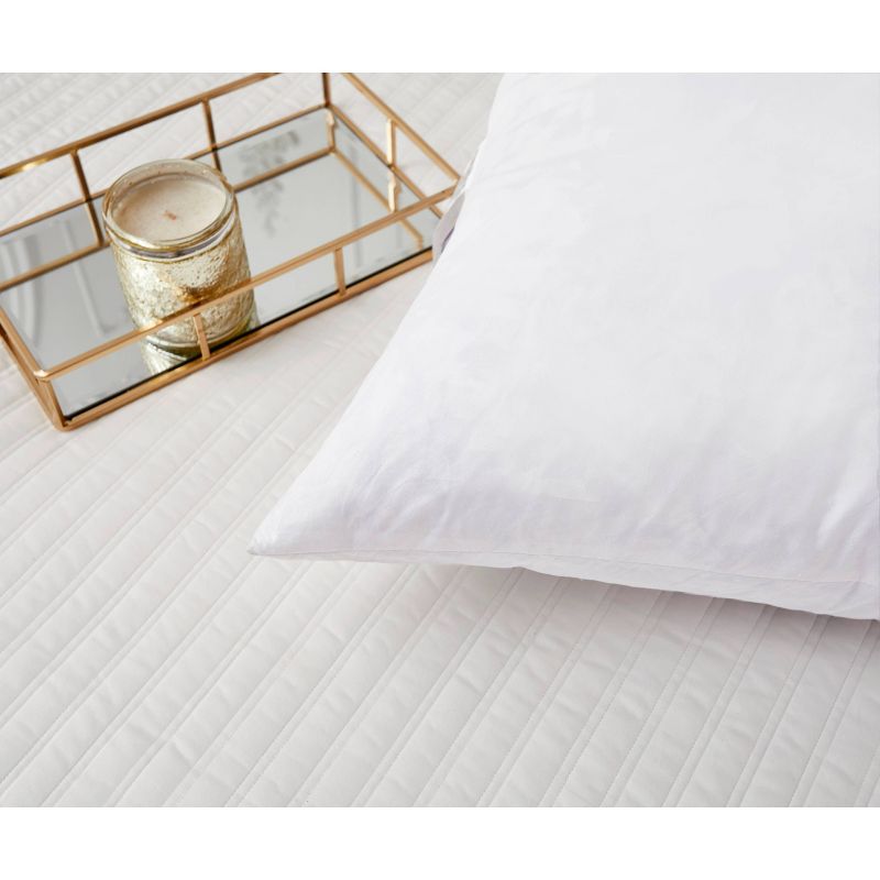 Feather Filled Euro Square Pillow White 2pk - Blue Ridge Home Fashions