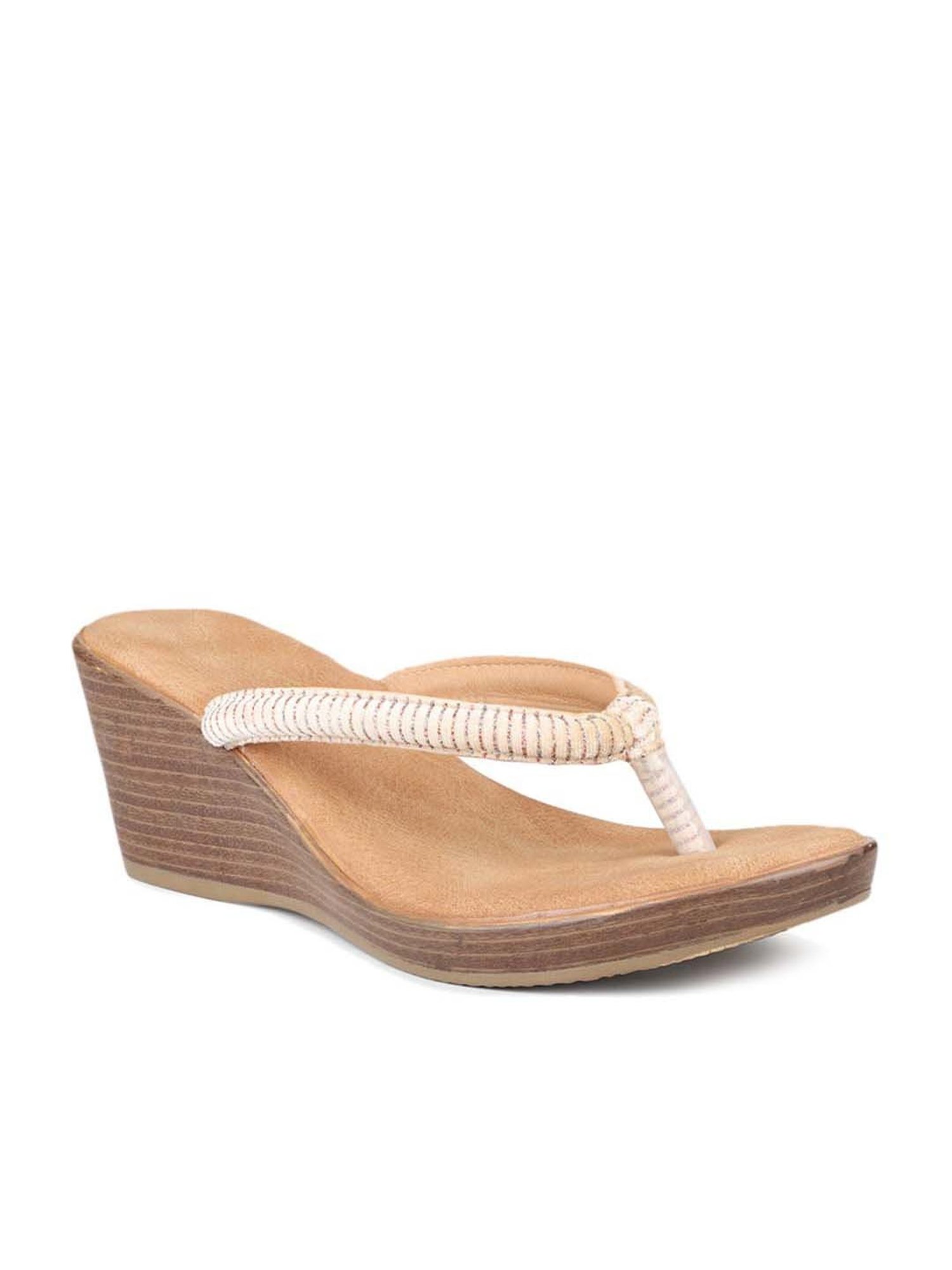 Design Crew Women's Beige Casual Wedges