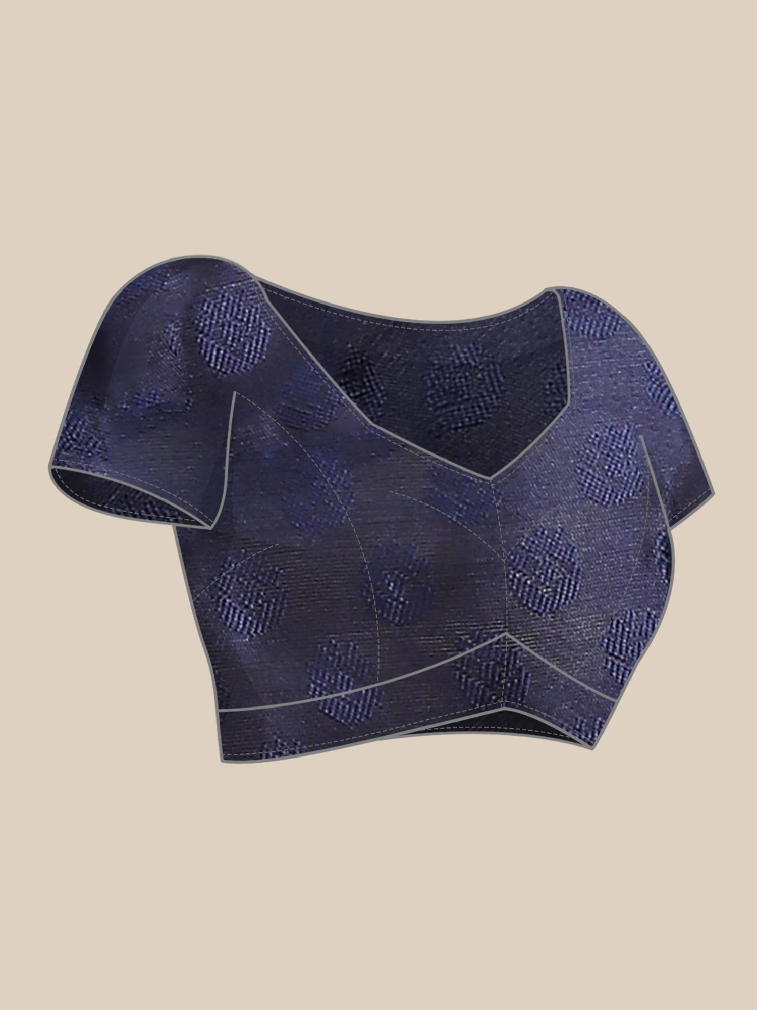 KSUT Pink & Navy Silk Woven Saree With Unstitched Blouse