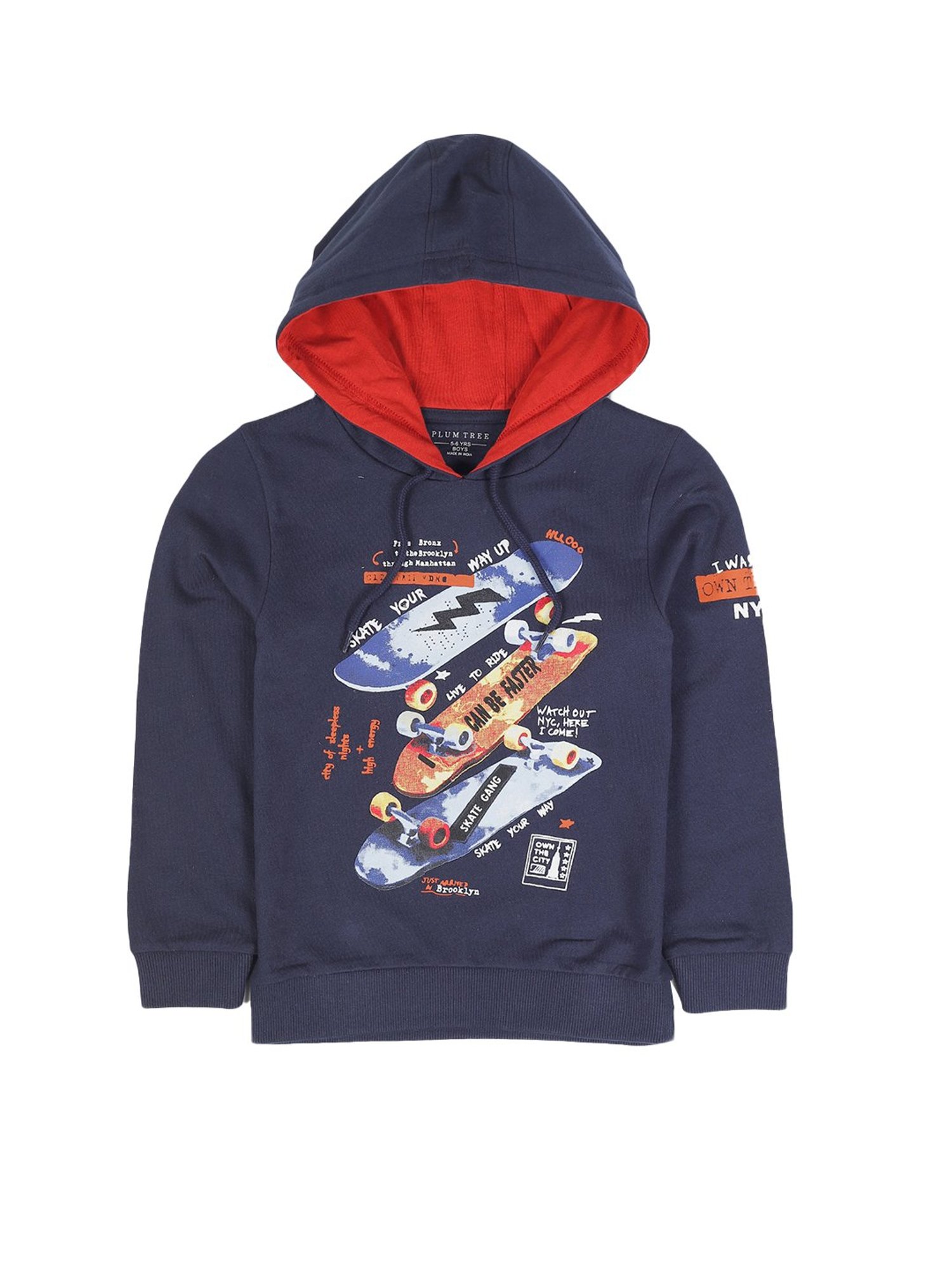 Plum Tree Kids Navy Printed Sweatshirt