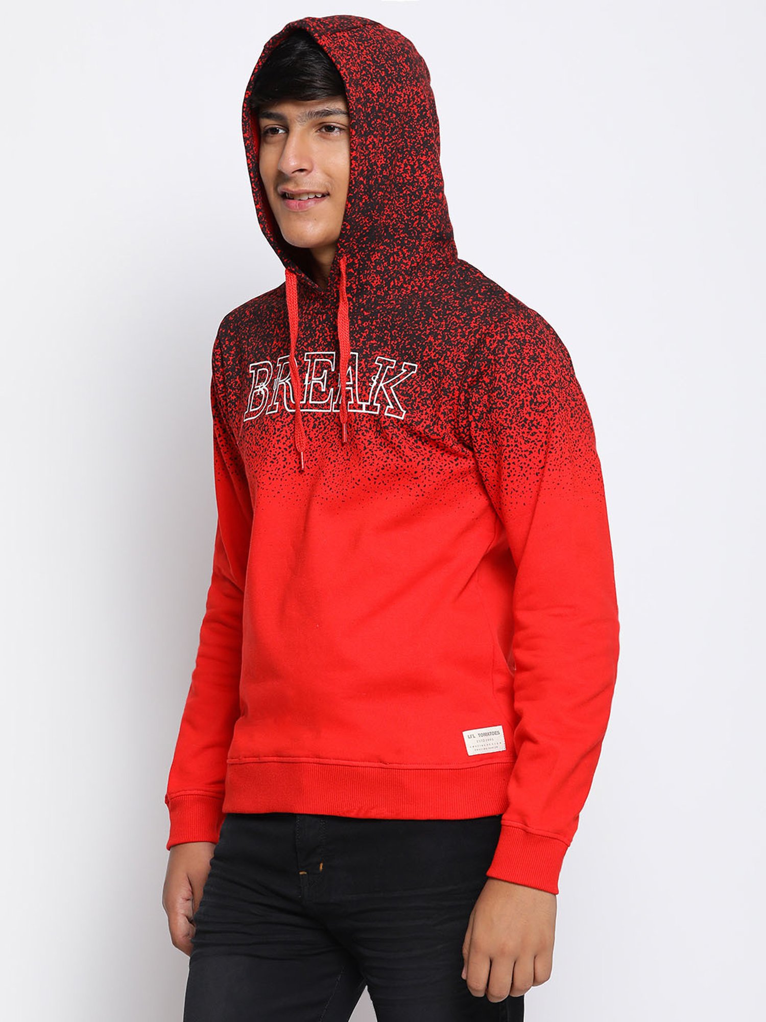 Lil Tomatoes Kids Red Graphic Print Full Sleeves Sweatshirt