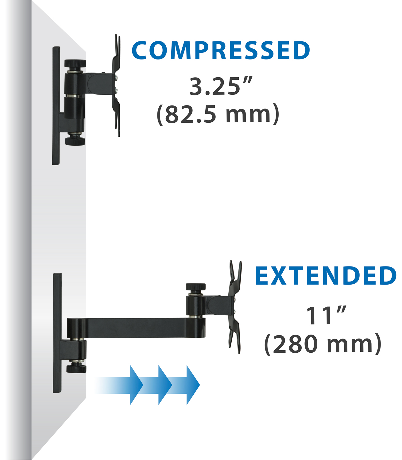 Mount-It! Full Motion Monitor Wall Mount | Fits 17-30 Inch Screens | VESA 75 100 Compatible