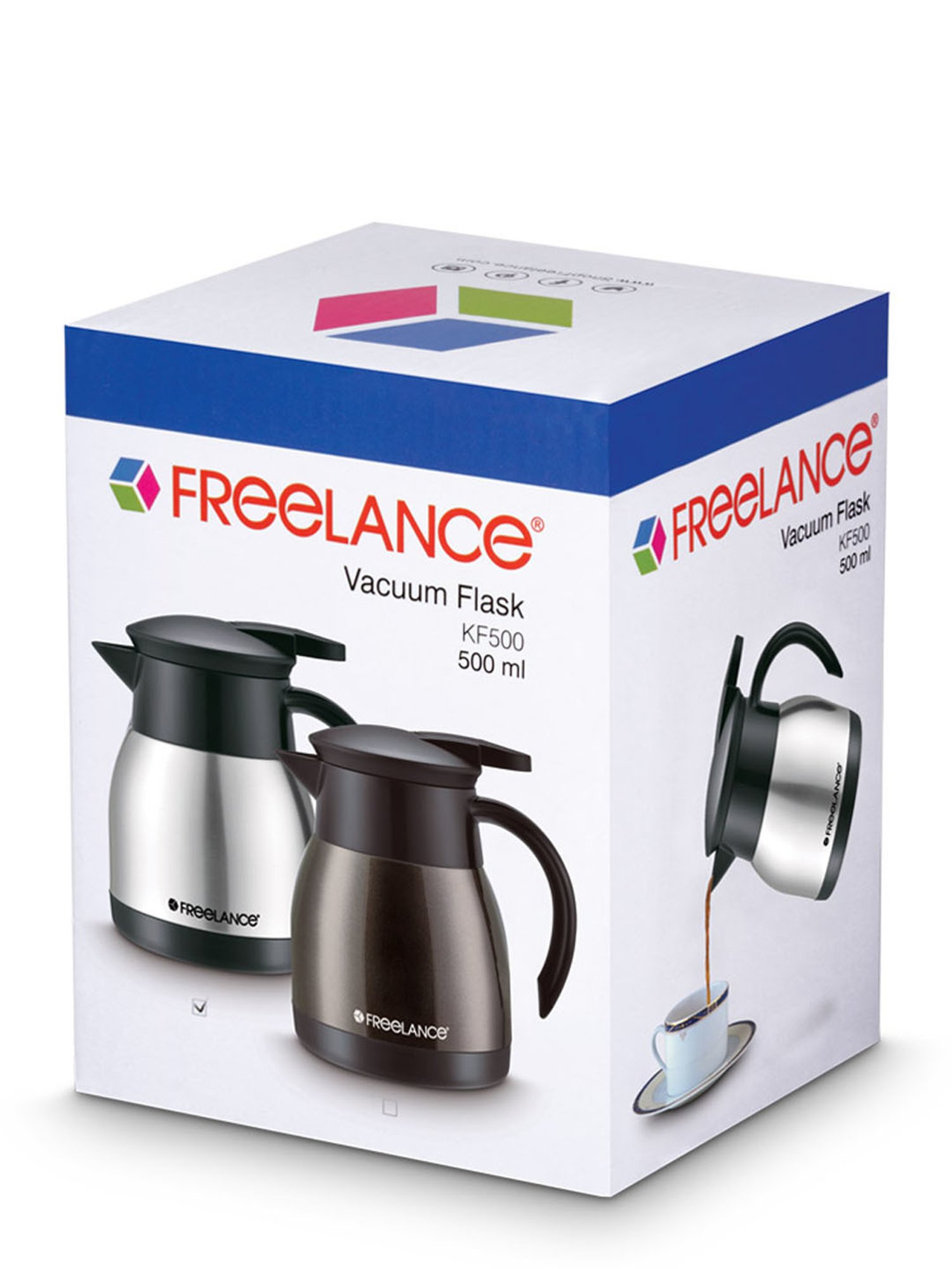 Freelance Silver Steel 500 ml Vacuum Flask